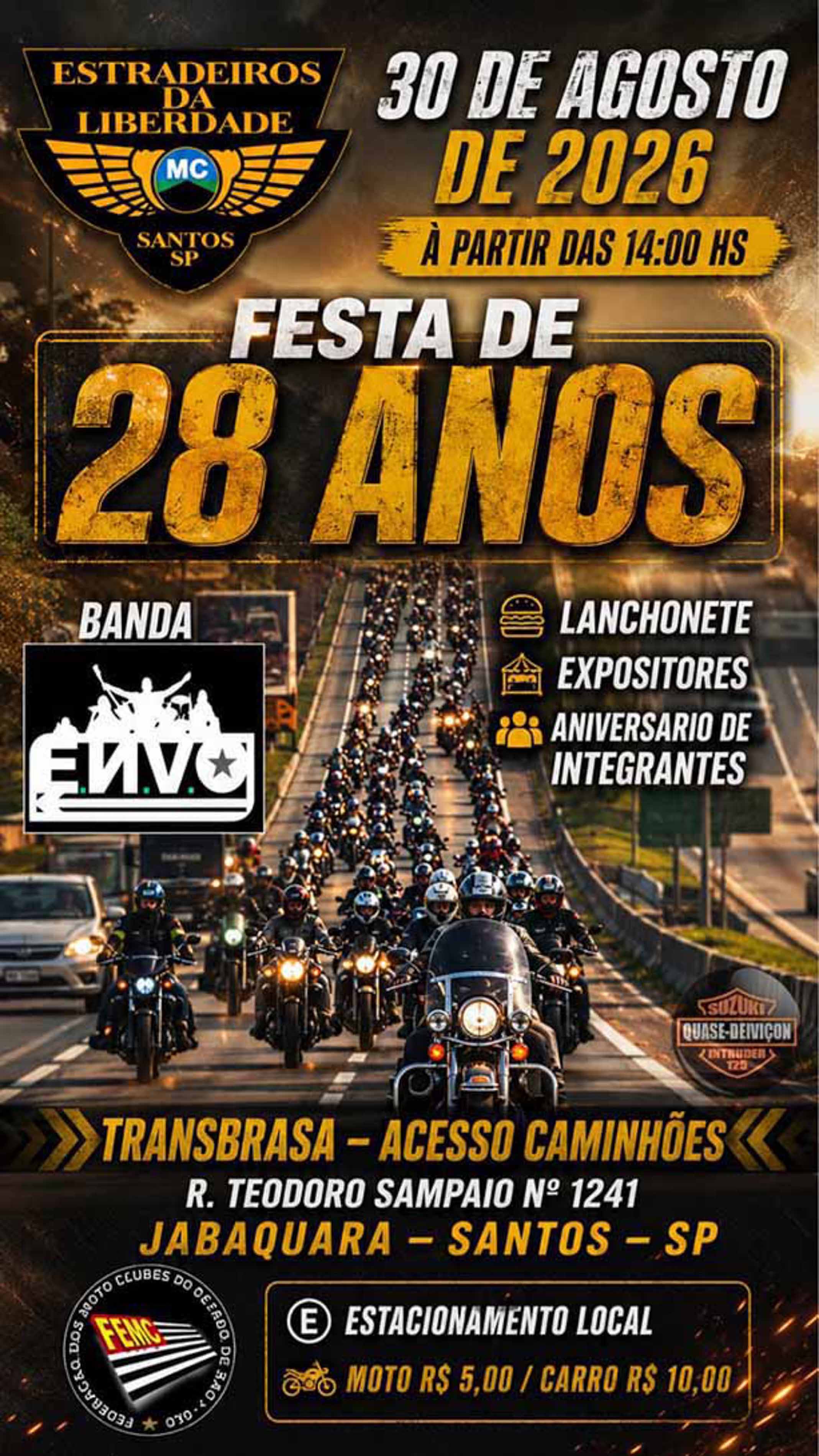 28� Anivers�rio Estradeiros Agosto/2026